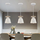 lampe led suspendue design nordique en bois pour bar hôtel