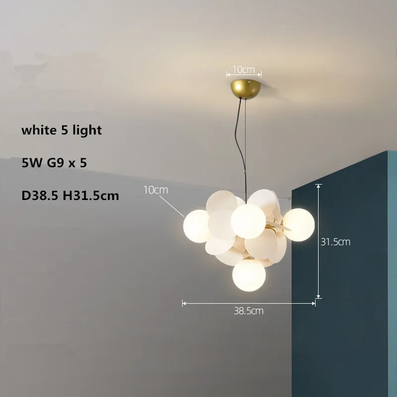 Kronleuchter LED-Glasglobus aus farbigem Acryl für Kinder