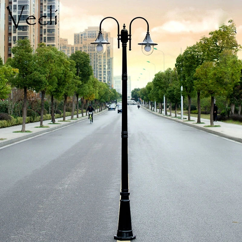 lampe de jardin style européen double tête étanche extérieure