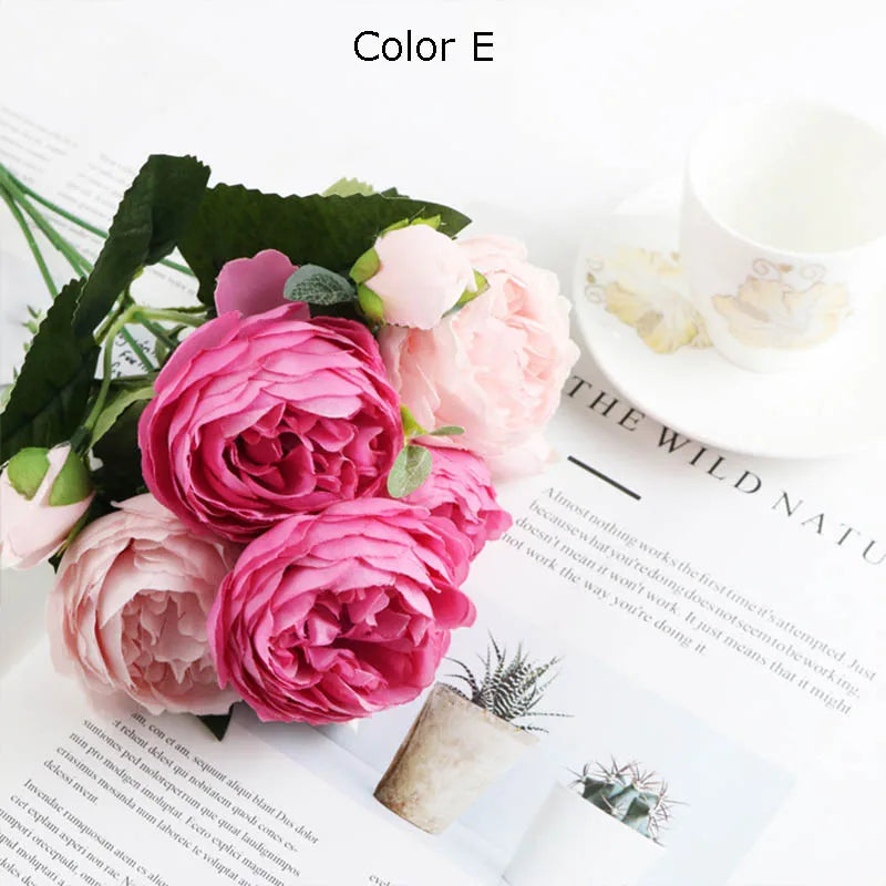 bouquet de fleurs artificielles pour décoration de jardin et mariage - vue 14 sur 18