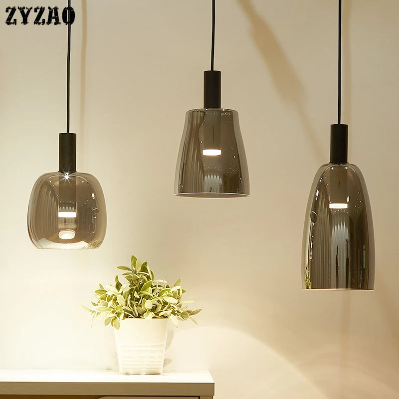 suspension en verre pour décoration d'intérieur moderne - vue 4 sur 12