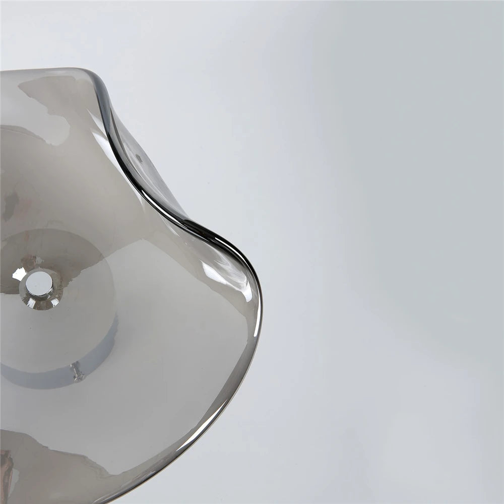 Moderne LED-Wandleuchte aus Glas mit gebogener Oberfläche - vue 5 sur 7