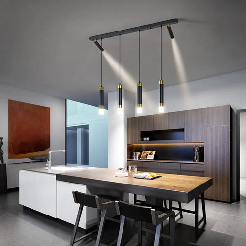 Moderner minimalistischer Kronleuchter mit drei LED für luxuriöse Esstische - vue 4 sur 12