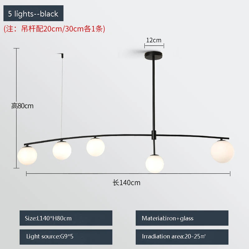 Moderne Pendelleuchte aus Metall und Glas für den Innenbereich - vue 14 sur 18