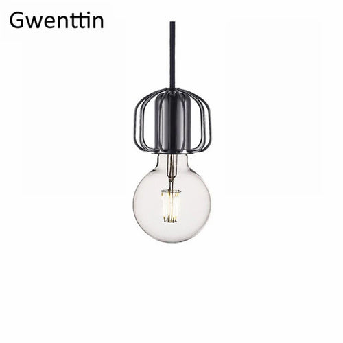 Minimalistische nordische Pendelleuchte aus Eisen für den Innenbereich - vue 11 sur 12