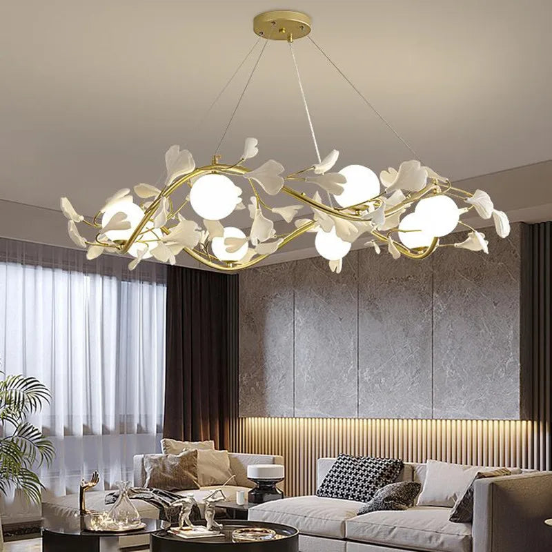 lustre décoratif nordique en verre luxe pour intérieur moderne - vue 5 sur 9