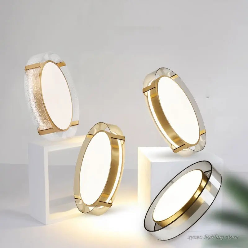 plafonnier nordique simple rond design moderne luxueux - vue 7 sur 9