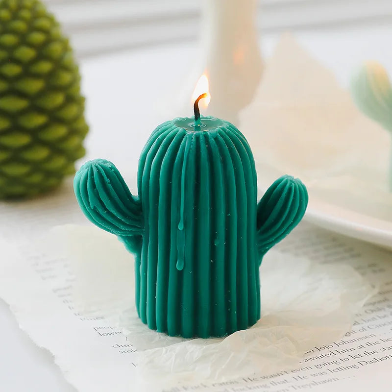 bougies parfumées cactus faites à la main décoratives pour la maison - vue 5 sur 10