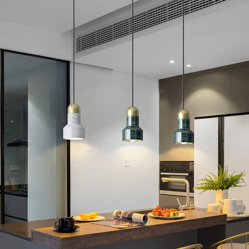 Design-Pendelleuchte aus Marmor für ein modernes und elegantes Ambiente - vue 3 sur 8