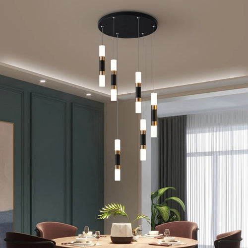 Moderne Pendelleuchte aus Metall im minimalistischen Stil für ein elegantes Interieur - vue 4 sur 12