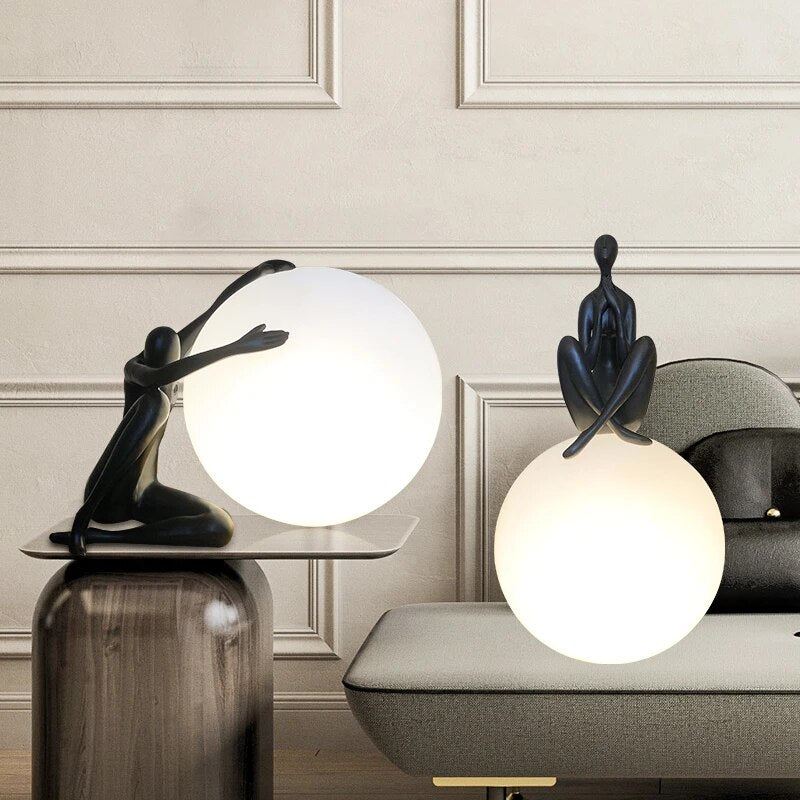Lampe table sculpture abstraite humaine - vue 5 sur 8