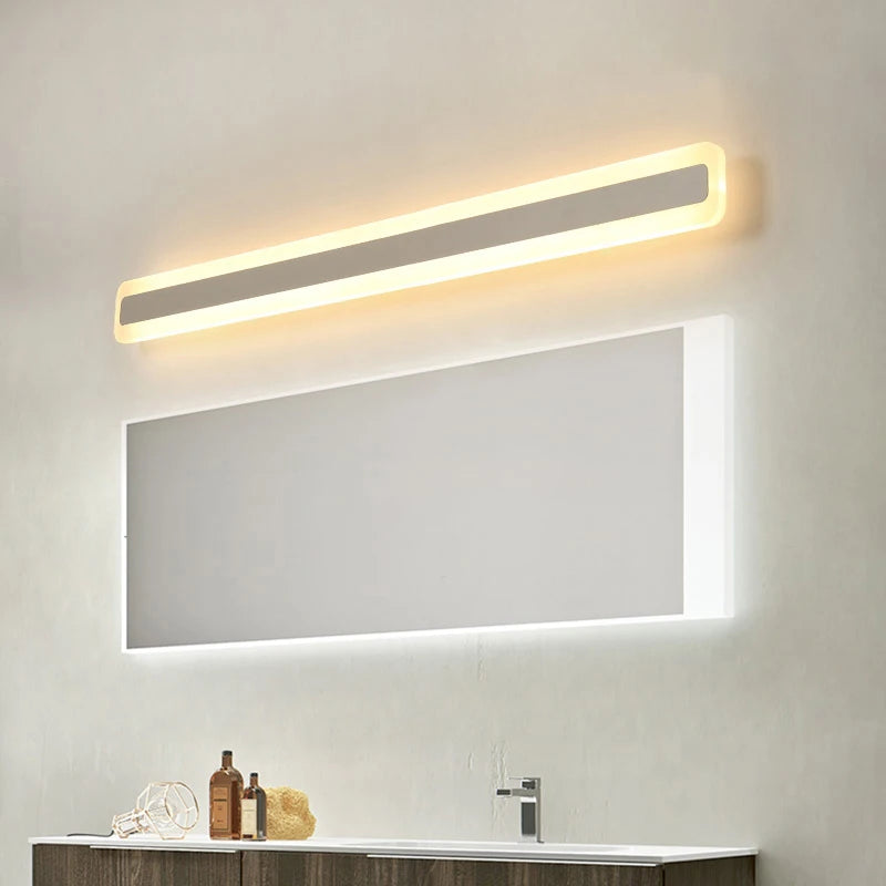 NEO Gleam 16W/24W/32W/40W/48W 40/60/80/100/120CM simple applique moderne luminosité étanche salle de bain LED miroir applique lumineuse - vue 5 sur 6