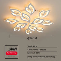 plafonnier led fleur acrylique contrôlable par application pour hôtel café