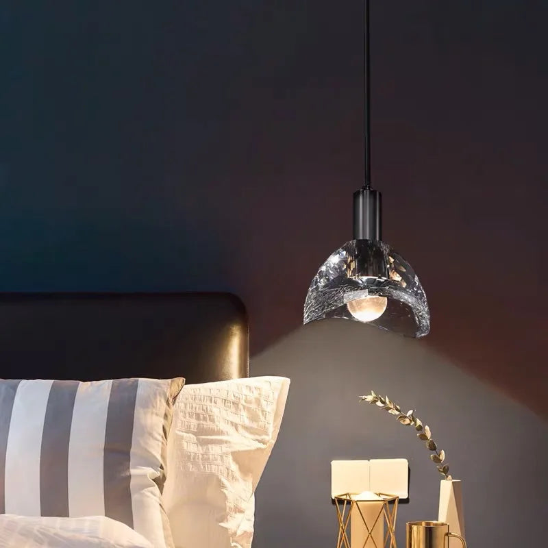 luminaire led suspension en cristal k9 de luxe postmoderne - vue 3 sur 8