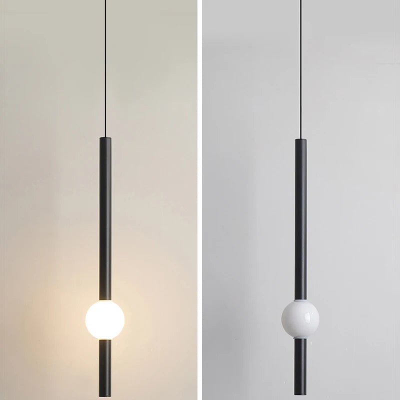 lampe suspendue led en aluminium acrylique design moderne - vue 6 sur 10