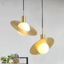 Moderne LED-Pendelleuchte aus Metall in Gold E27 für Schlafzimmer, Küche, Wohnzimmer und Arbeitszimmer