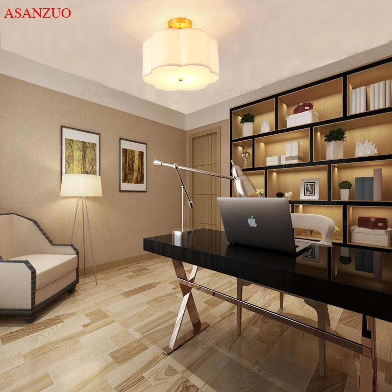 plafonniers tissu couverte moderne salon décor éclairage chambre