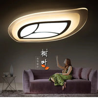plafonnier led ultra fin design feuilles créatives moderne