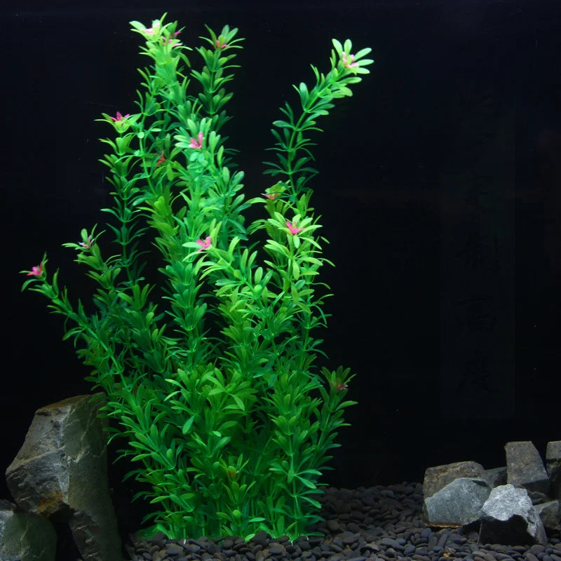 gazon aquatique artificiel pour décoration d'aquarium avec plantes en plastique - vue 4 sur 10