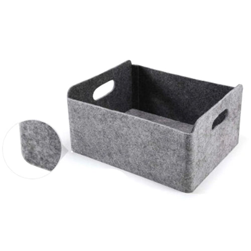 HOT-2Pcs Felt Storage Basket/Bin with Handles, Collapsible & Convenient Storage Solution - vue 4 sur 7
