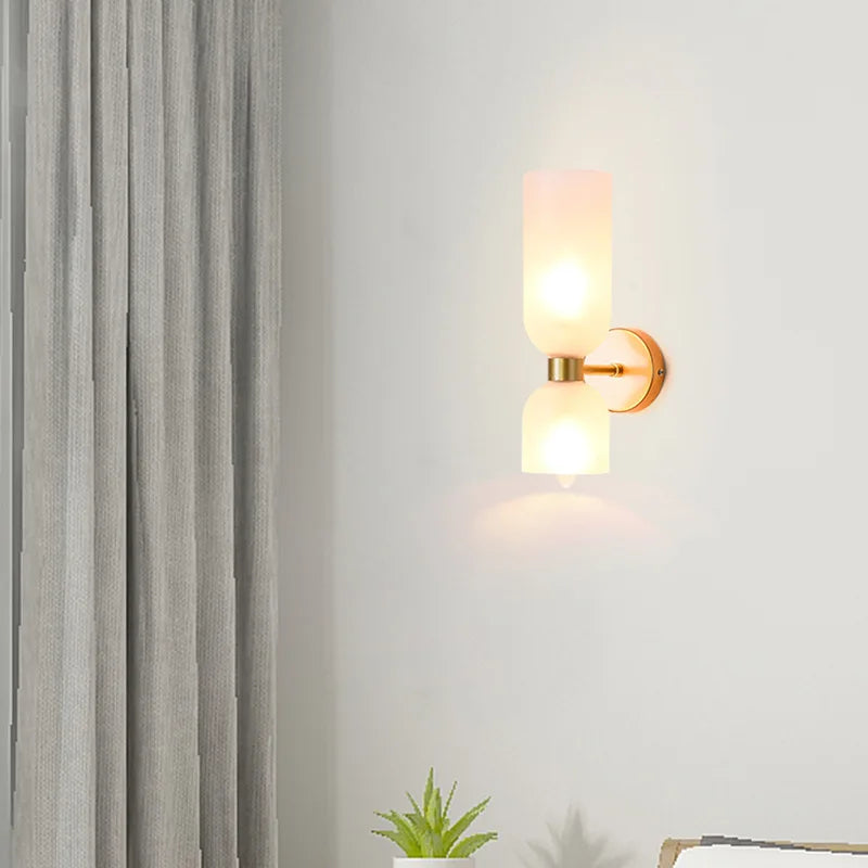 applique murale postmoderne en verre pour éclairage intérieur