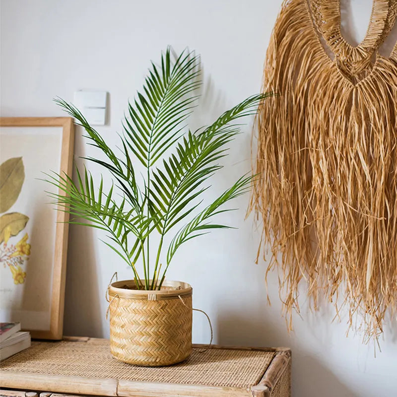 plantes tropicales palmier artificiel branches en plastique réalistes - vue 5 sur 12