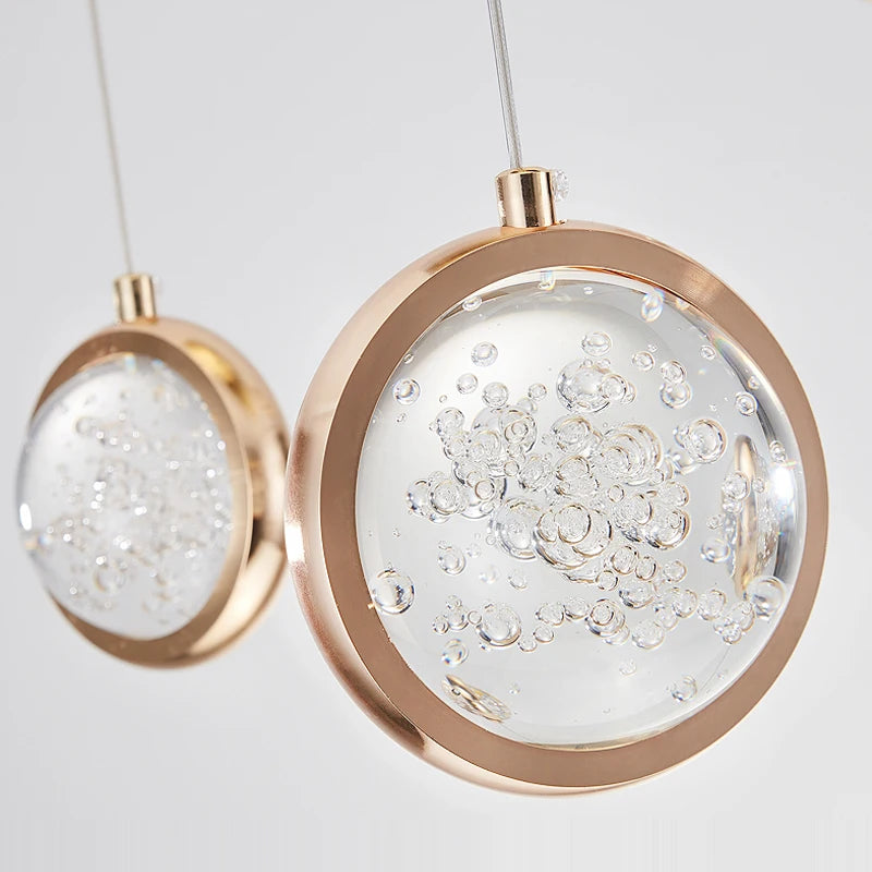 lustre à led moderne design cristal pour un éclairage luxueux - vue 6 sur 15