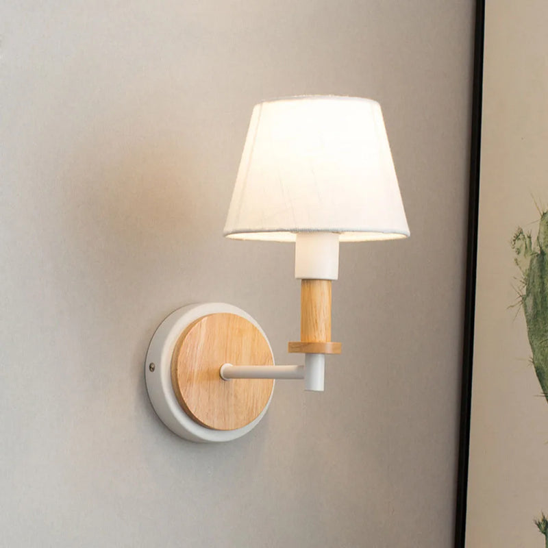 applique murale en bois nordique tête de direction led