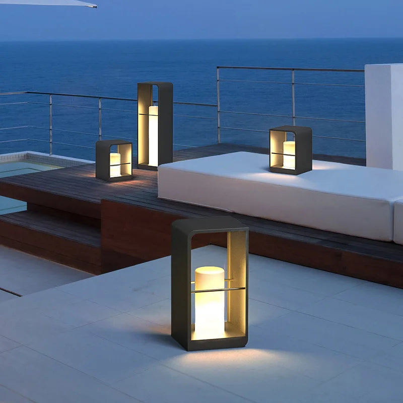 lampe de jardin solaire à led avec télécommande étanche pour extérieur - vue 4 sur 8