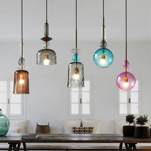 Moderne Pendelleuchte aus Glas für elegante Inneneinrichtung - vue 2 sur 10