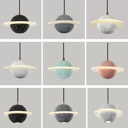 suspension en résine planet pour décoration intérieure moderne