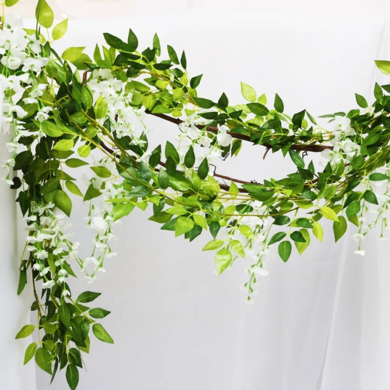 guirlande de glycine artificielle pour décoration florale et festive - vue 3 sur 32