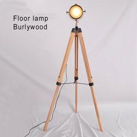 lampadaire nordique en bois massif avec éclairage led moderne