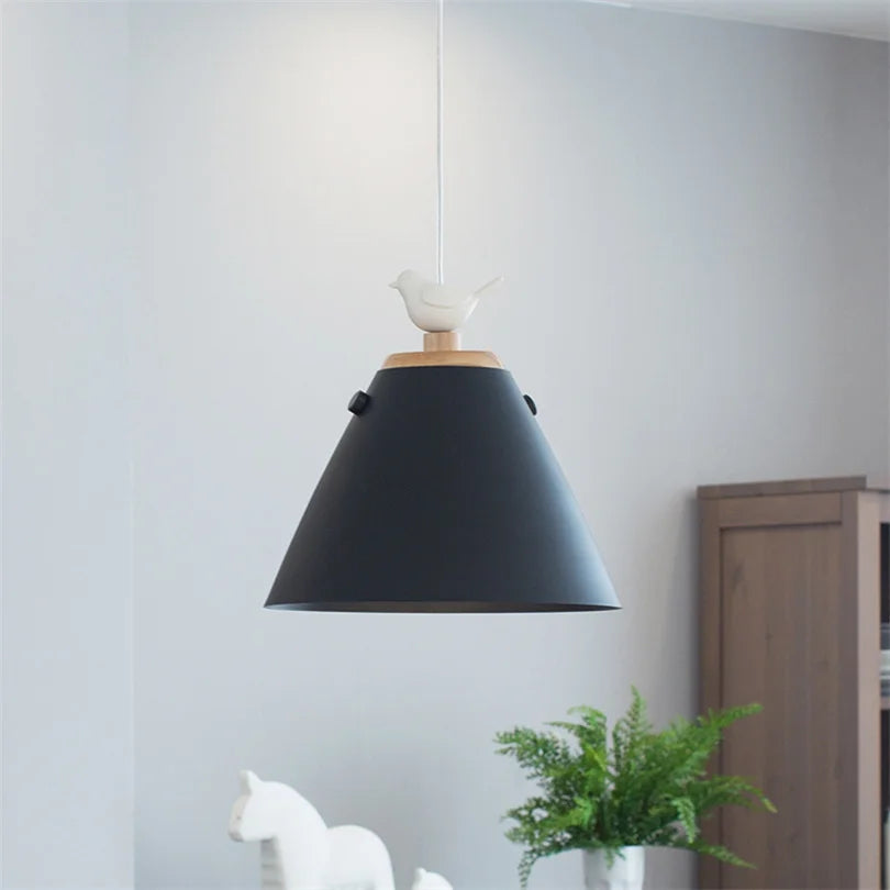 suspension nordique design oiseau luminaires pour escalier - vue 5 sur 7