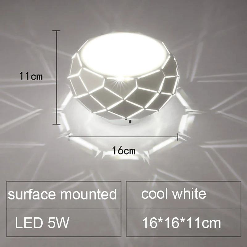 Moderne LED-Deckenleuchte Einfachheit 5 W 12 W - vue 10 sur 18