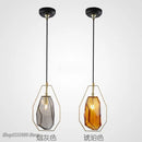 Postmoderne LED-Pendelleuchte aus unregelmäßigem Glas