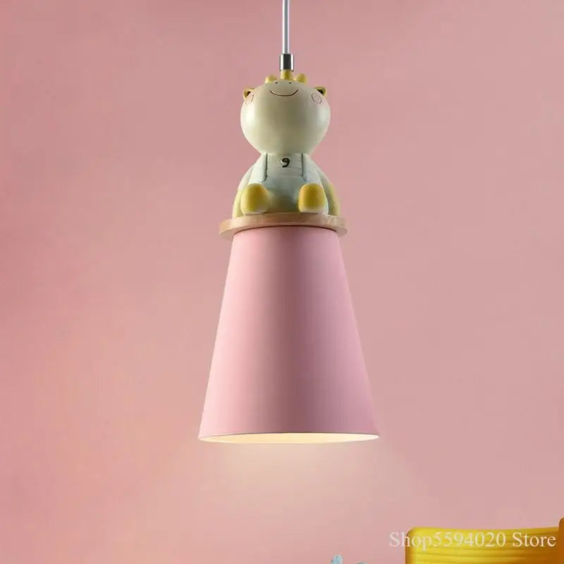 lustre créatif dessin animé animal pour chambre d'enfants - vue 2 sur 11