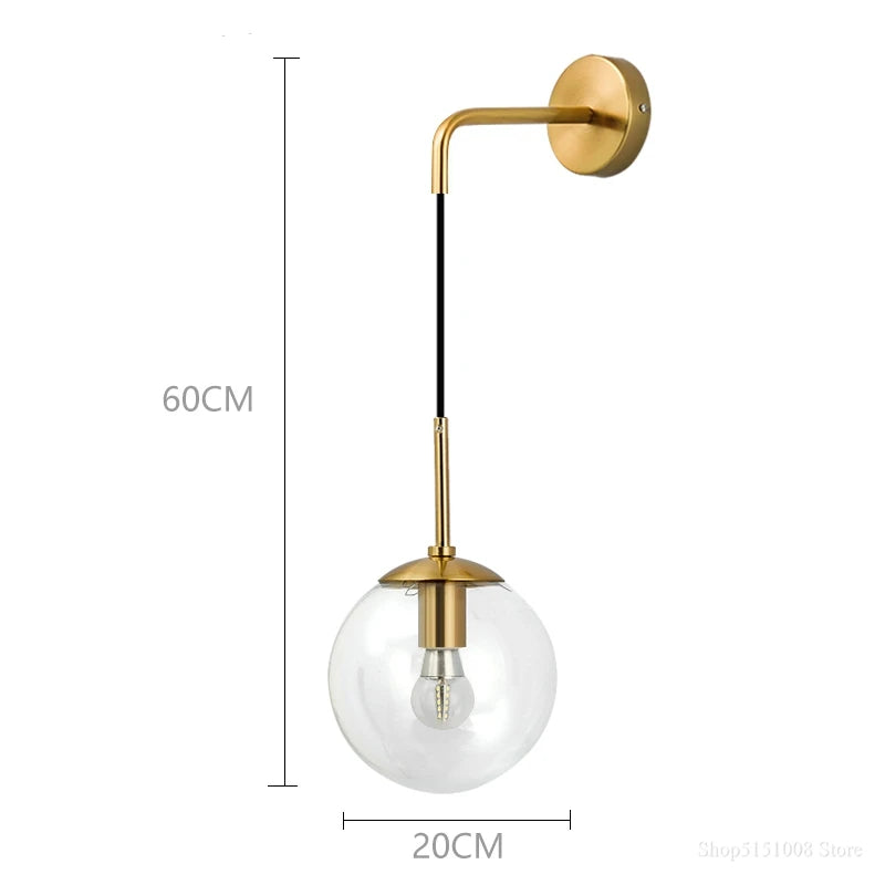 Moderne Glas-Wandleuchte für elegante Innendekoration - vue 12 sur 12