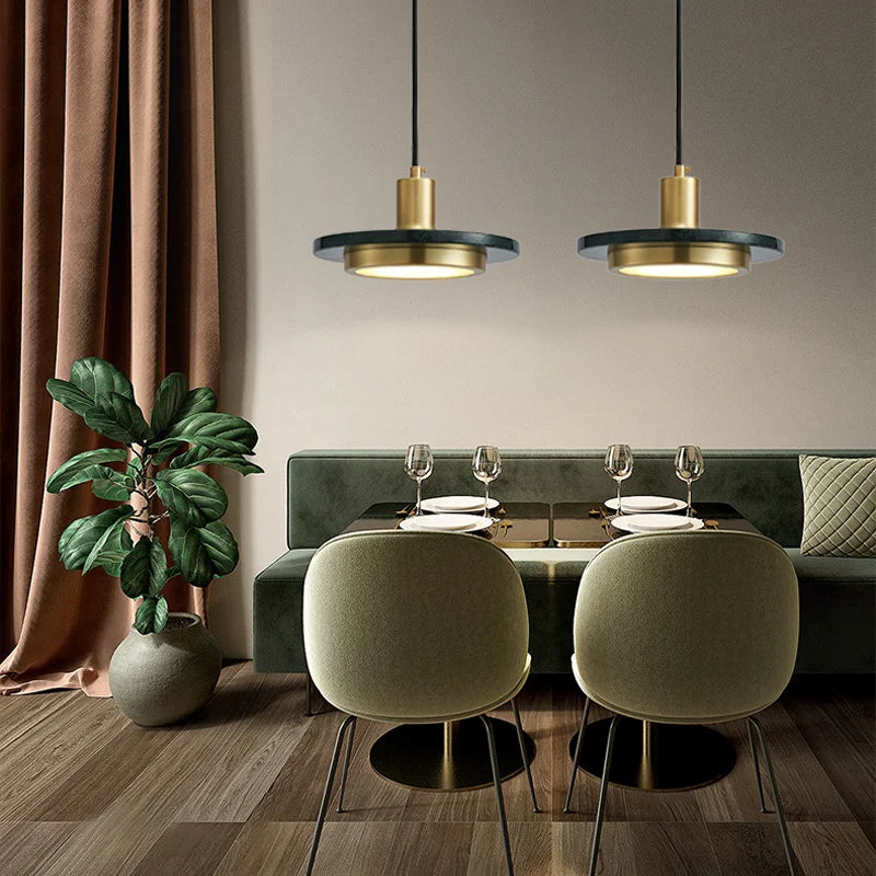 suspension en marbre naturel style nordique minimaliste
