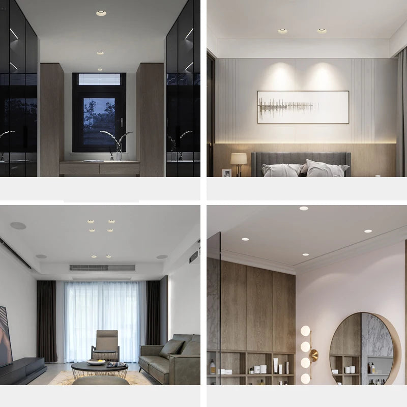 épi rond led downlights haut de gamme encastré pour maison intérieure - vue 4 sur 5