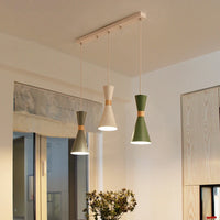 Moderne Pendelleuchte aus Holz kreative Macaron