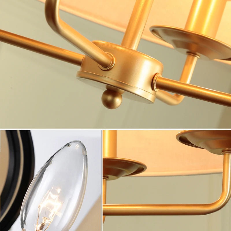 luminaire suspendu led style rétro américain pour salon moderne - vue 7 sur 11