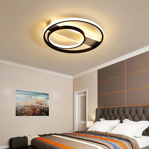 Runde LED-Deckenleuchte mit Fernbedienung für modernes Interieur - vue 4 sur 12