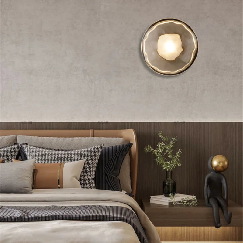 Design-Wandleuchte aus Glas für moderne elegante Dekoration - vue 3 sur 10