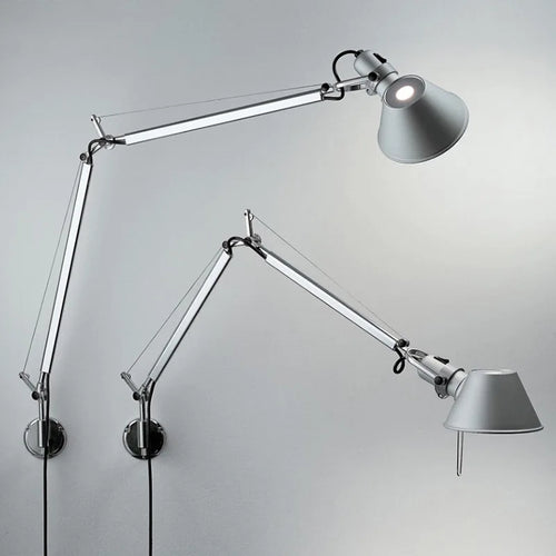 Moderne LED-Wandleuchte mit langem, klappbarem und verstellbarem Arm für Lesezimmer - vue 2 sur 16
