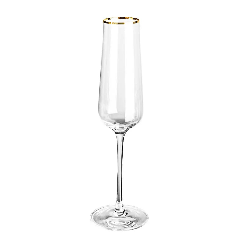 Flutes a champagne elegantes verre souffle main - vue 5 sur 7