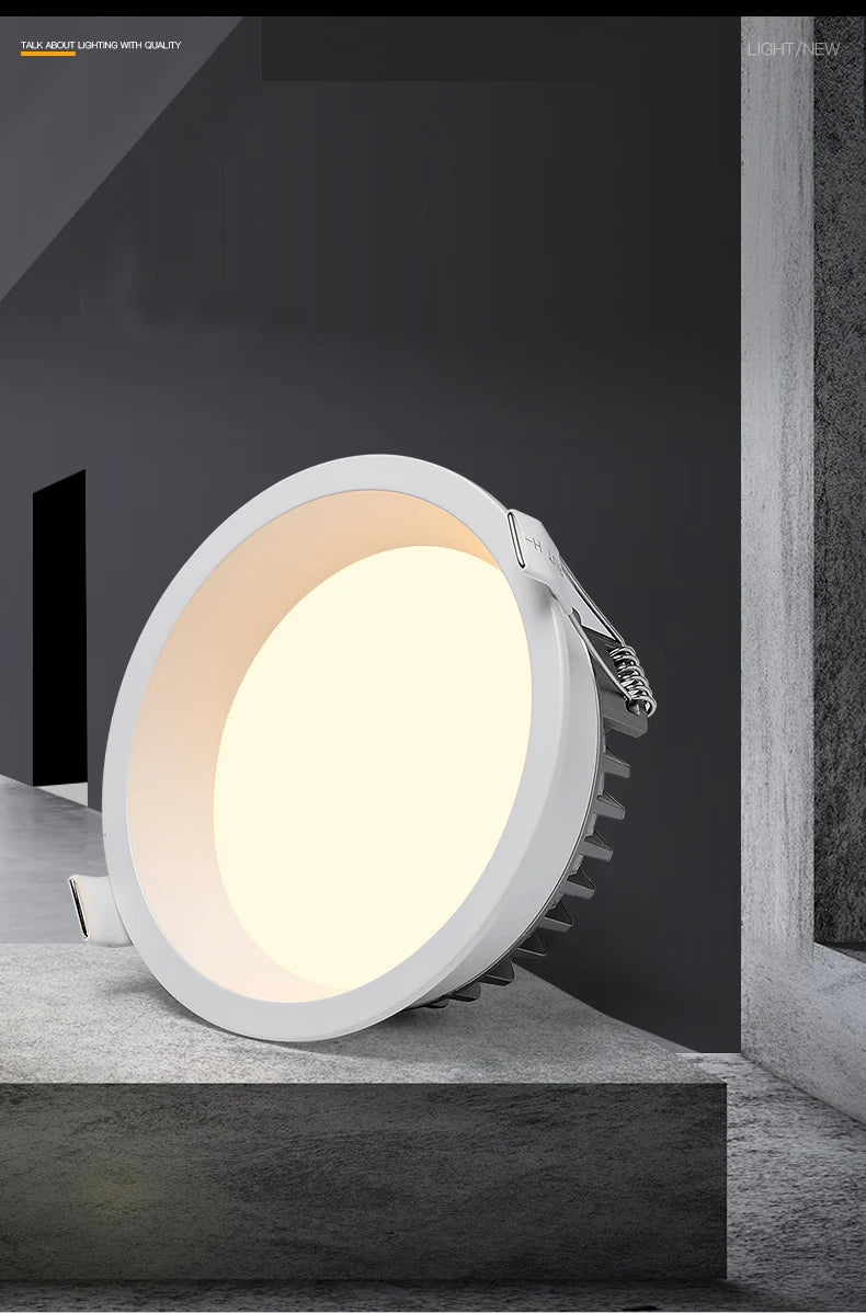 led downlight spot encastré lampe panneau rond pour éclairage intérieur - vue 7 sur 9