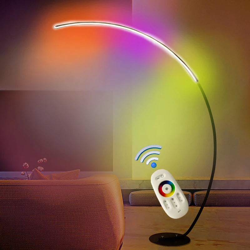 Lampadaire LED à arc moderne nordique