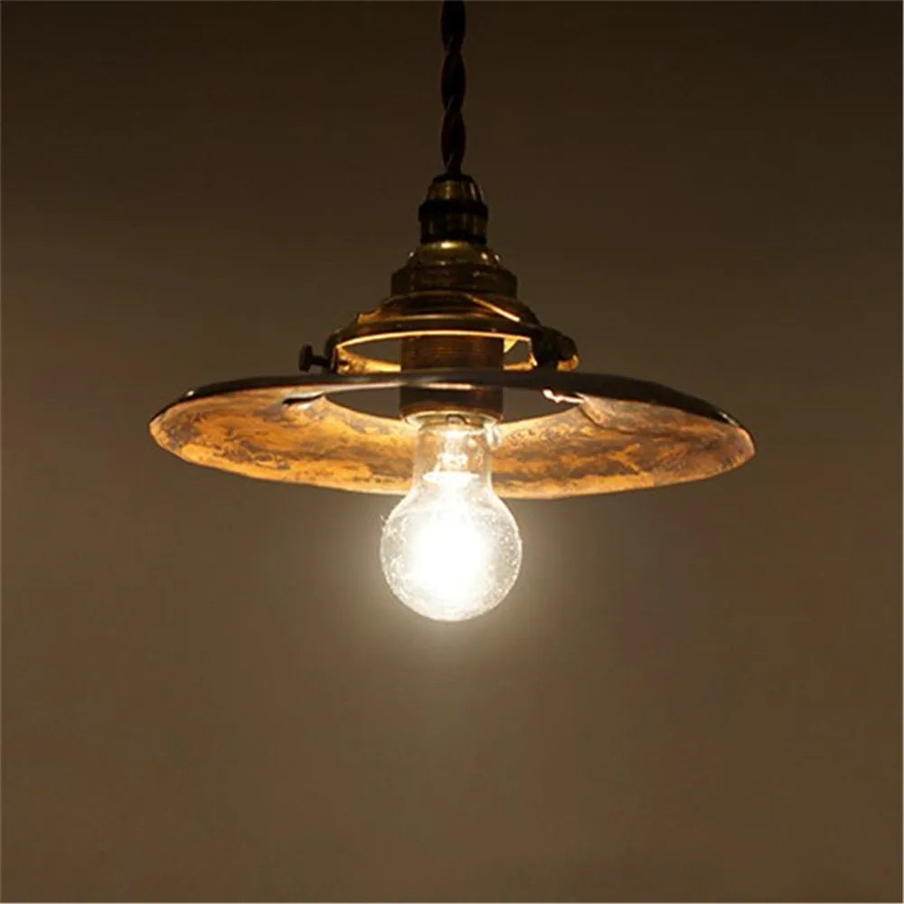 suspension vintage industrielle en laiton éclairage domestique décoratif