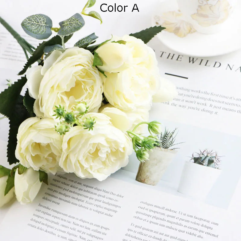 bouquet de fleurs artificielles pour décoration de jardin et mariage - vue 5 sur 18